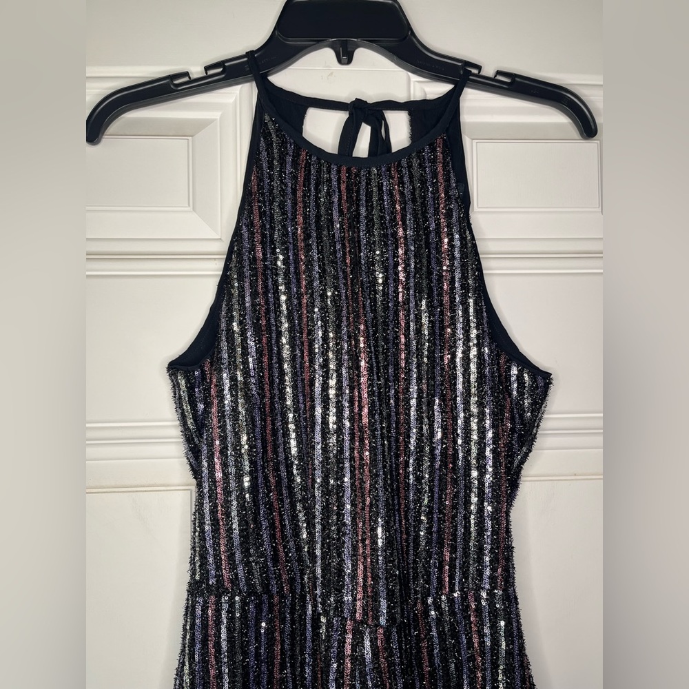Anthropologie Maeve Disco Halter Jumpsuit size 0 wide leg womans - Picture 5 of 11